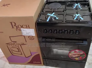 Affordable Roch Black 60×60 Standing 3+1 Cooker