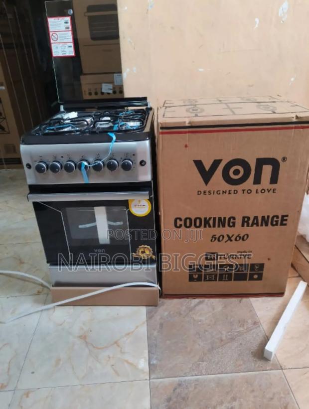 Von Hotpoint 50 by 60, 3g+1e Free Standing Cooker With Jet Valve