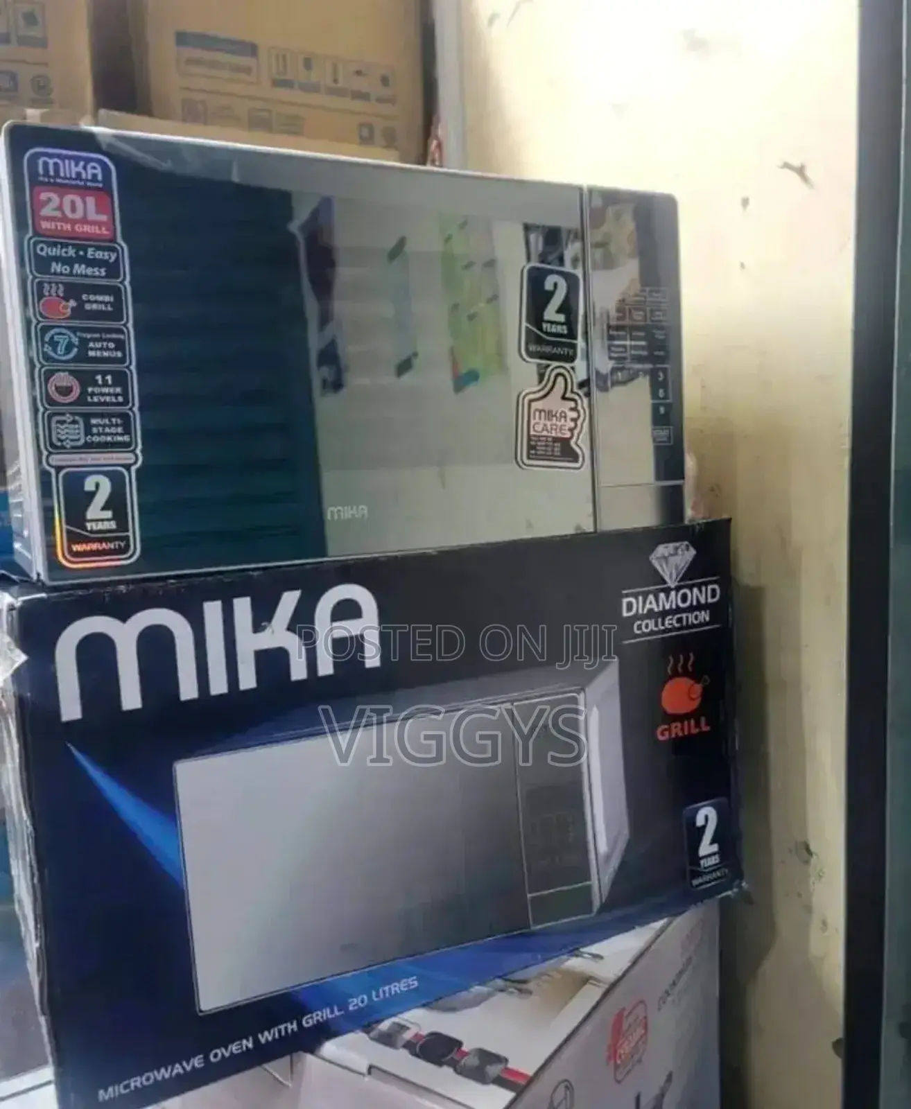 Classic Mika Microwave Oven Grill 20ltr Silver/W20l/M