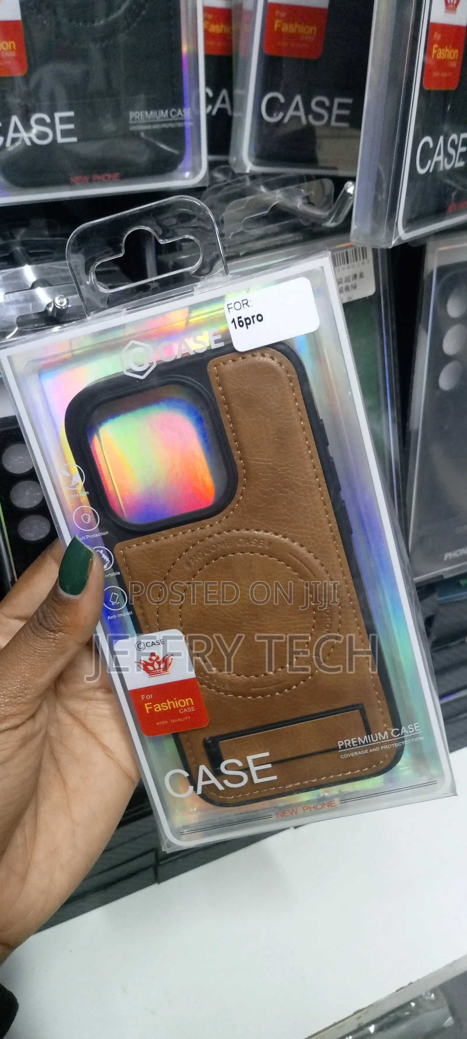 iPhone 15 Pro With Hidden Kickstand, [Compatible With Magsa