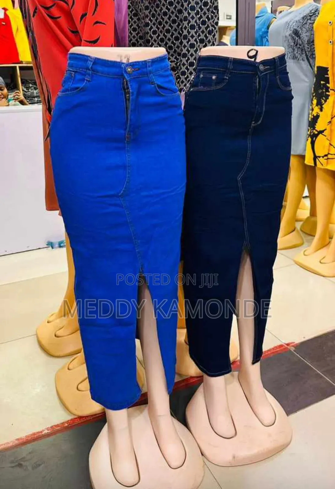 Designer Classy Long Jeans Skirt
