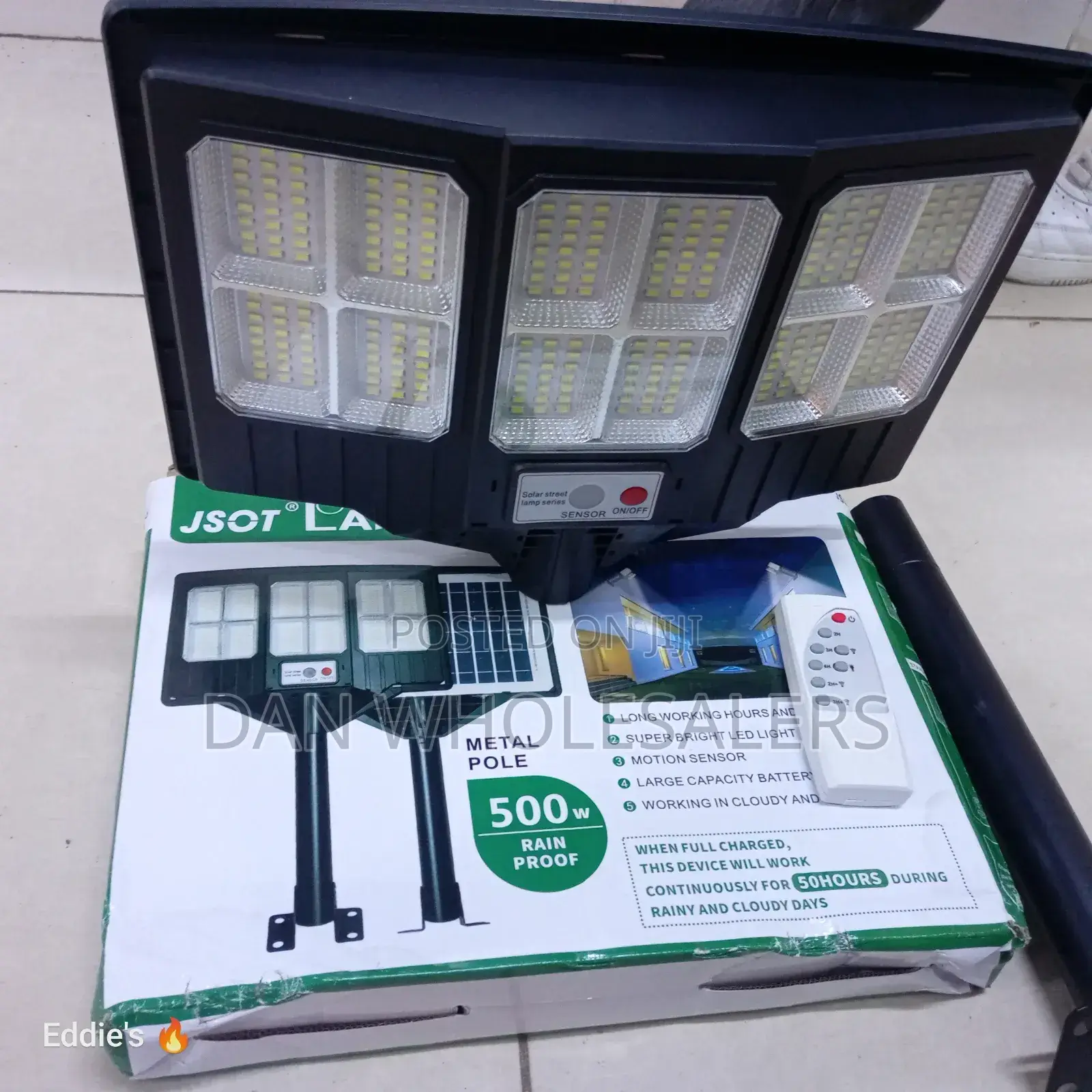 JSOT Solar Street Lamp.With Metal Pole