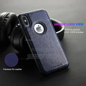 Leather Flexible Back Cover Case For iPhone X/Xs (Blue)