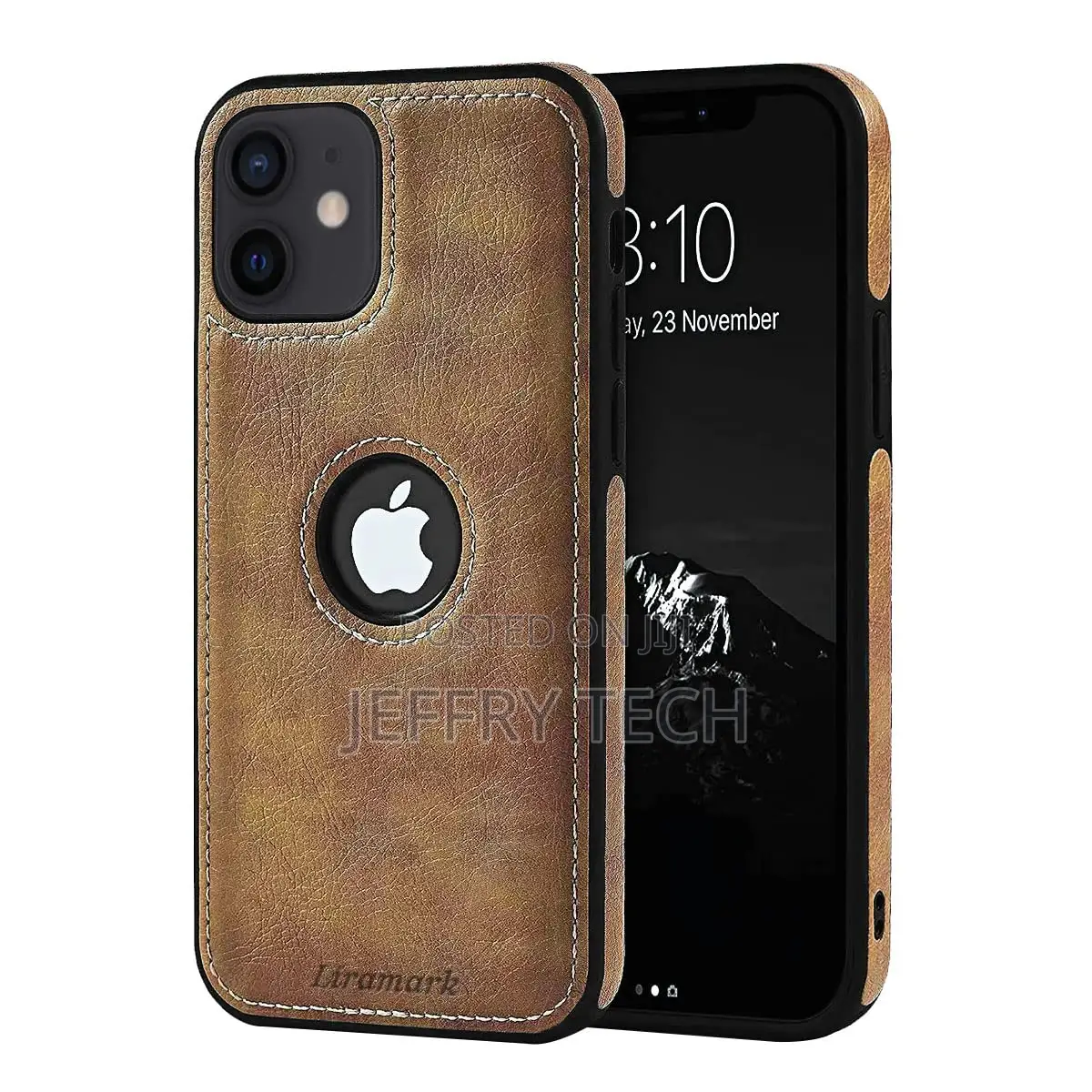 Leather Flexible Back Cover Case Designed for iPhone 12 Mini