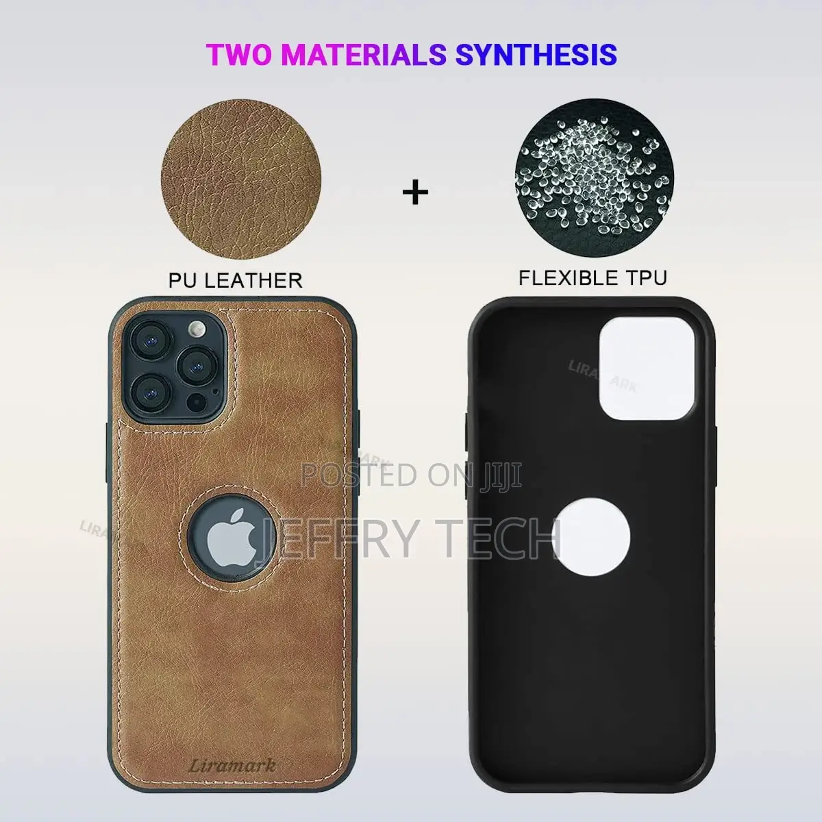 Leather Back Cover Case for iPhone 12 / iPhone 12 Pro (Brown