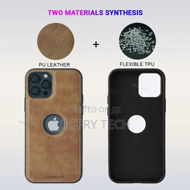 Leather Back Cover Case for iPhone 12 / iPhone 12 Pro (Brown - thumbnail 2