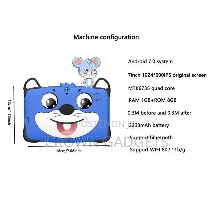 No Band 7 Inch Android Smart Learning Tablet for Children