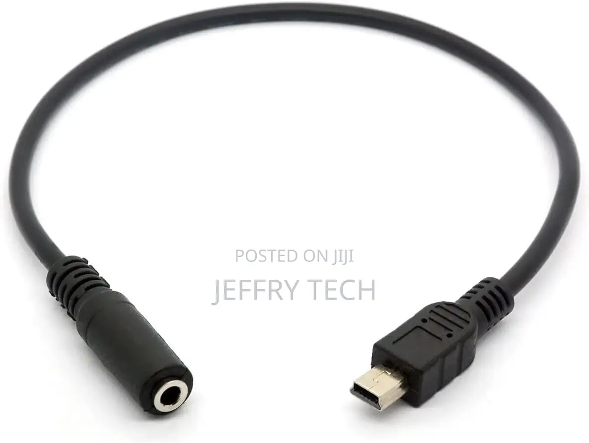 Mini USB Male to 3.5mm Female AUX Audio Cable Cord for Heads