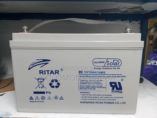 Ritar Chloride 100ah 12v Deep Cycle Battery Made in Vietnam - main view