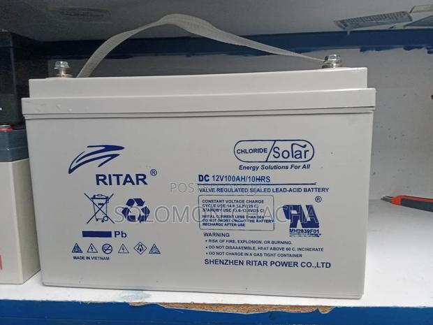 Ritar Chloride 100ah 12v Deep Cycle Battery Made in Vietnam - thumbnail 3