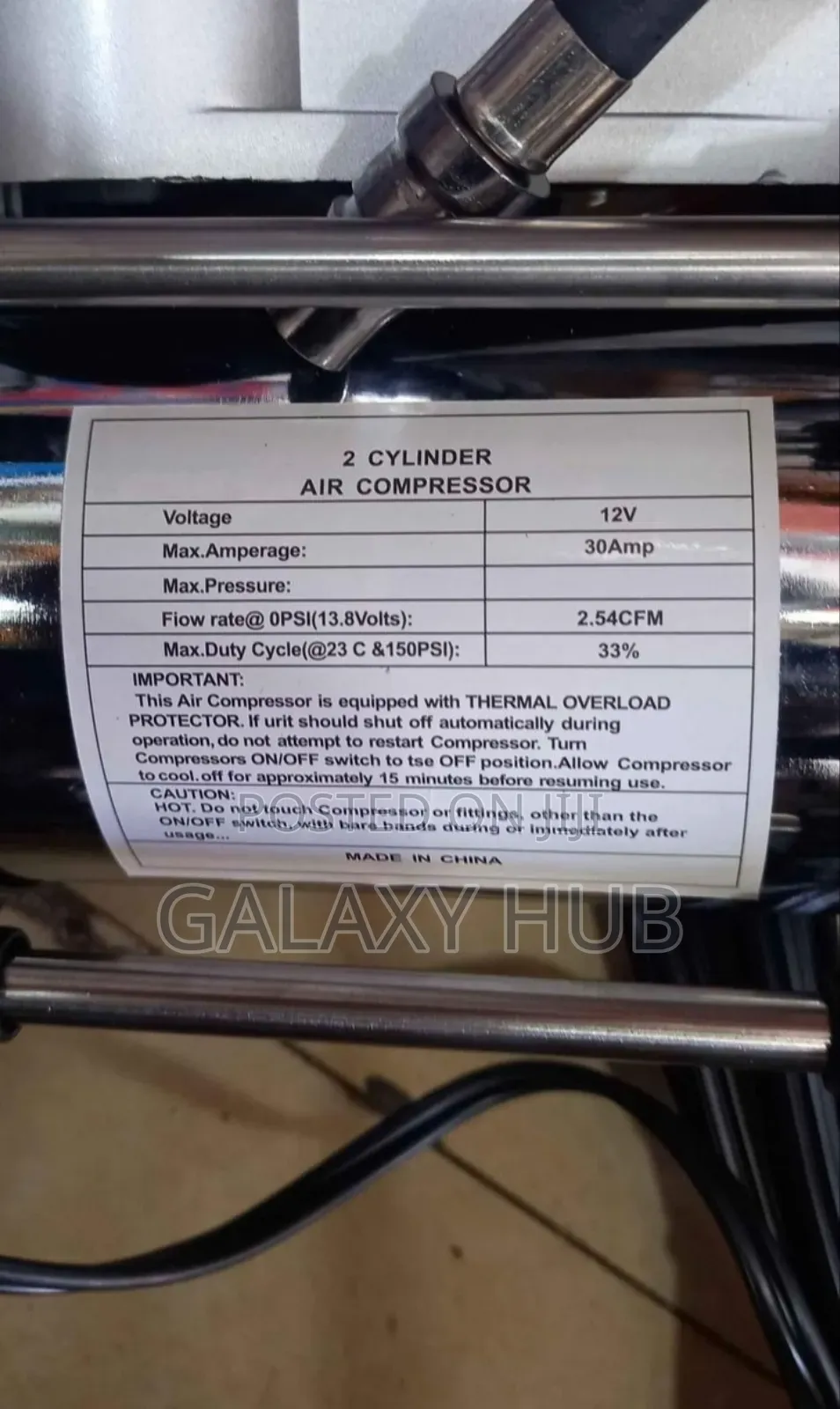 2-Cylinder Air Compressor/Tyre Inflator