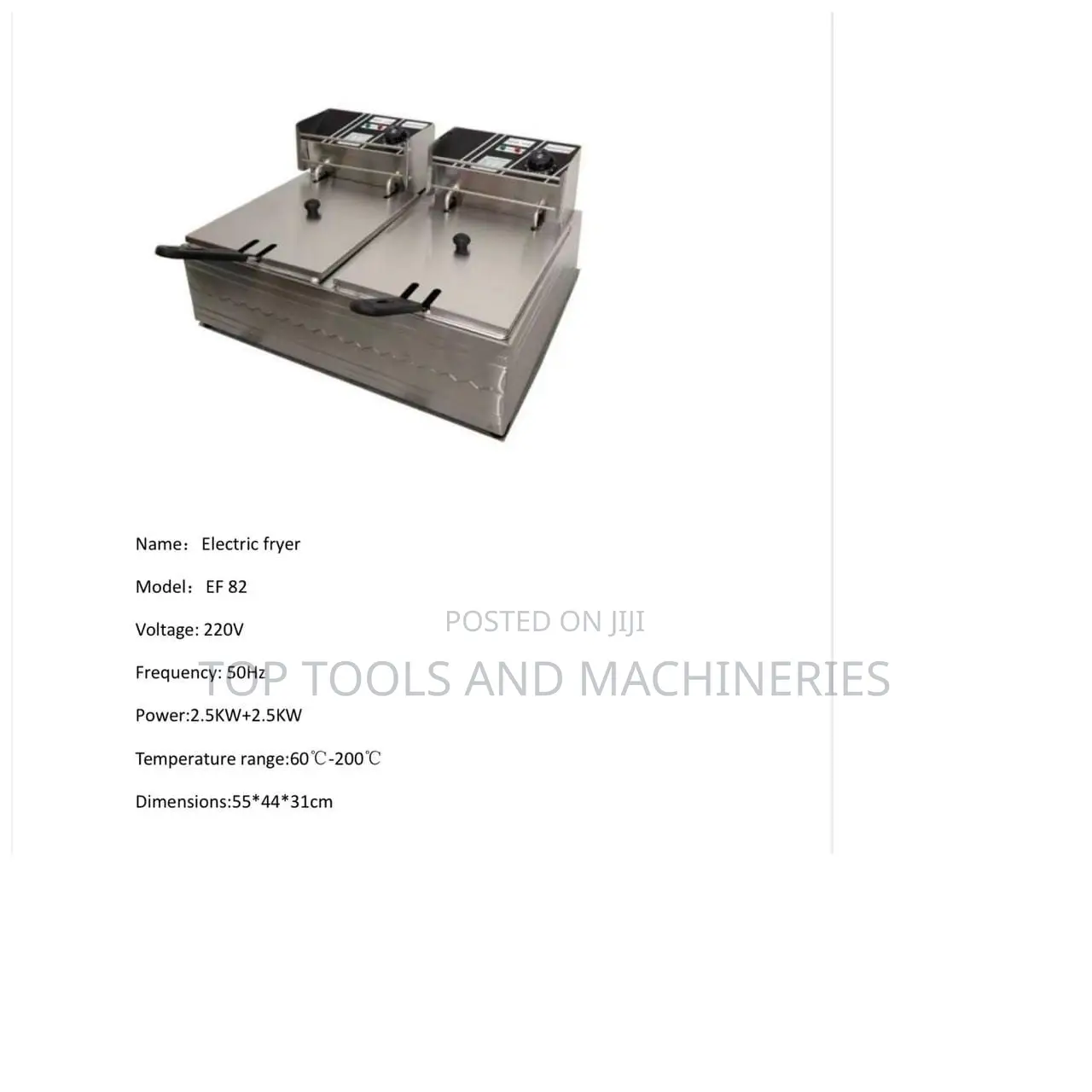 6L + 6L Stainless Steel Double Tank Electric Fryer