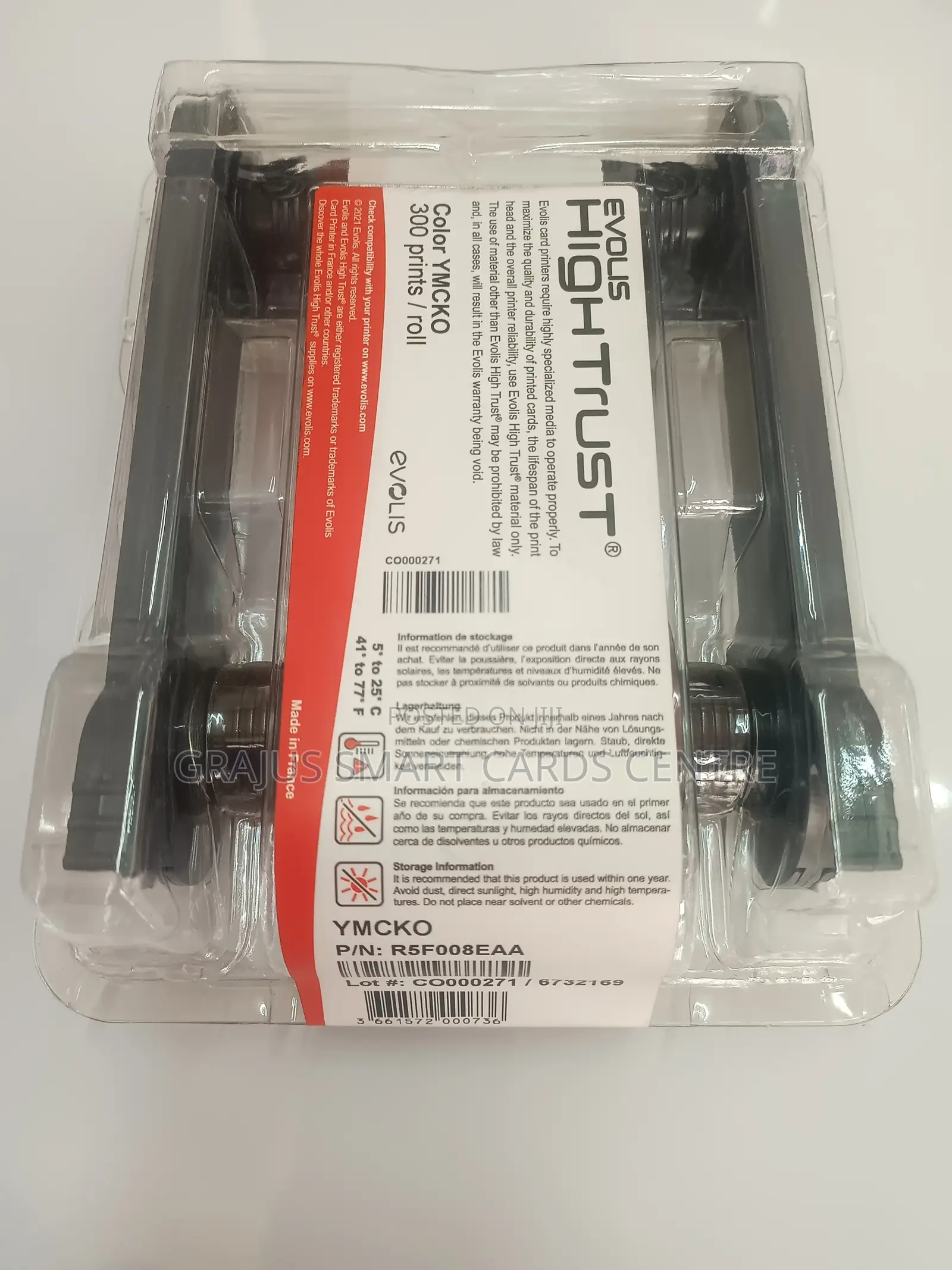 Evolis Printer Colour Ribbon 300 Prints Ymcko R5f008eaa