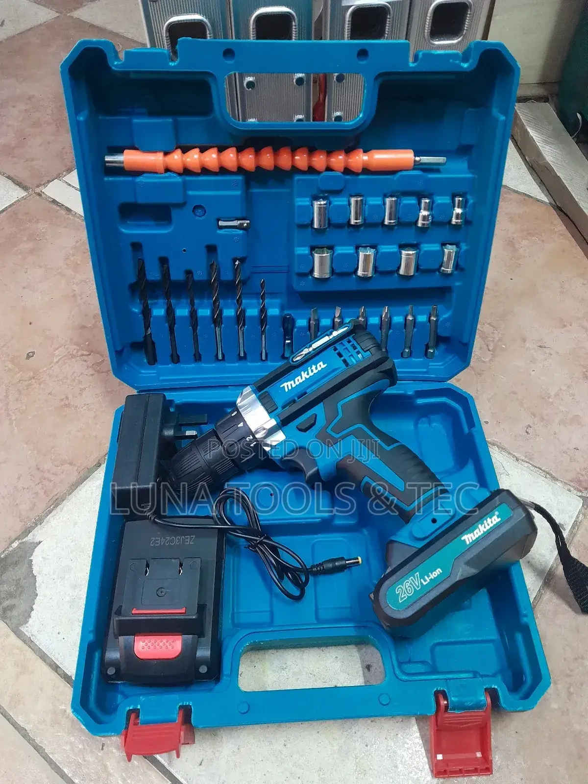 Powerful MAKITA Cordless Drill 26V,With Accessories