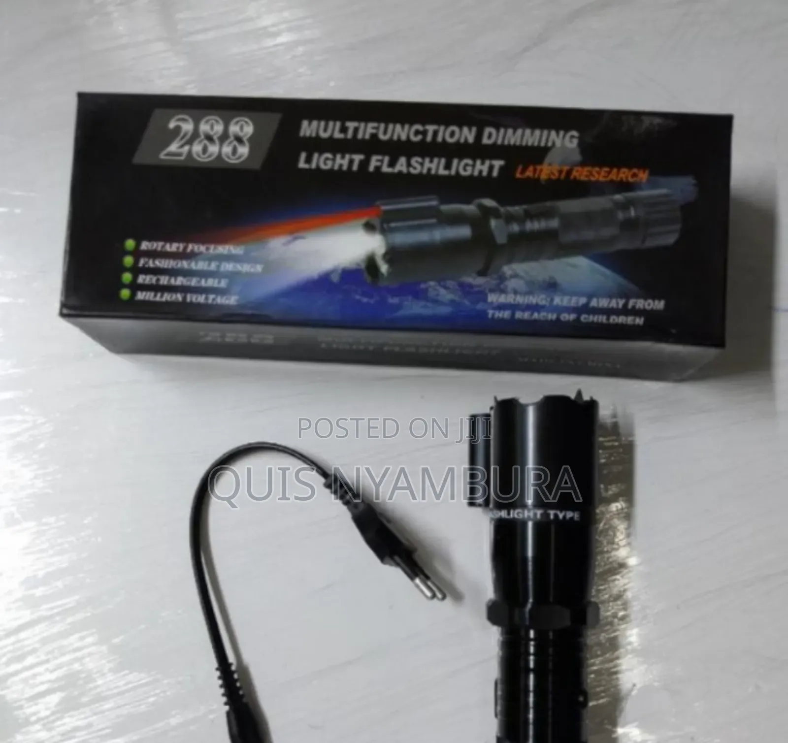 Flashlight Torch Shock, Multifunction Rechargeable Torch