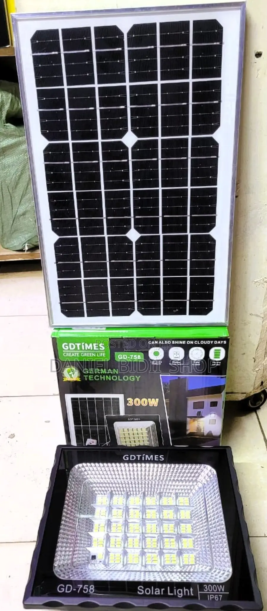 300watts Flood Light GDT With Panel