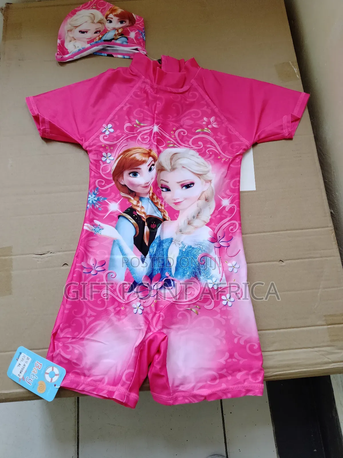 Pink Cartoon Themed Swimming Costumes for Girls