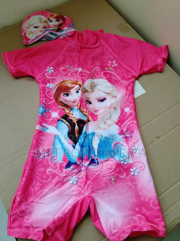 Pink Swimming Costumes Cartoon Themed for Kids