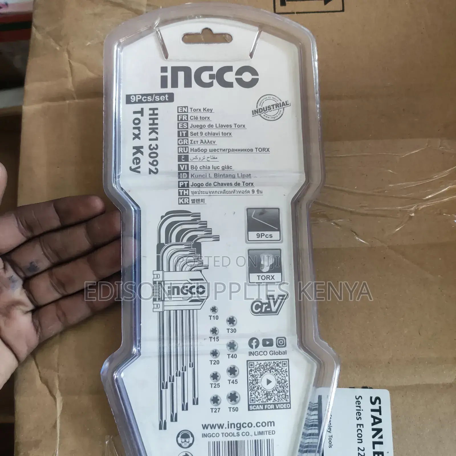 Ingco Torx Hex Allen Keys Long Arm Hex Key Set