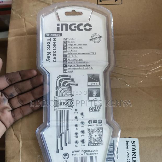 Ingco Torx Hex Allen Keys Long Arm Hex Key Set - thumbnail 2