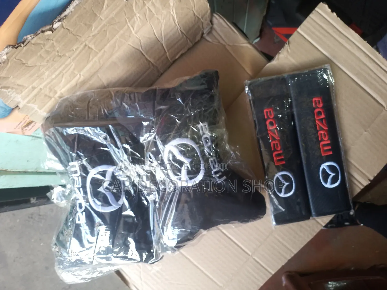 Mazda Branded Seat Neck Pillow With Safety Belt Covers