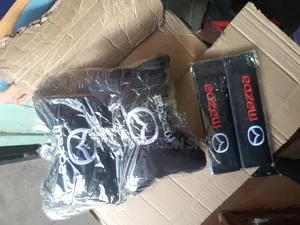 Mazda Branded Seat Neck Pillow With Safety Belt Covers