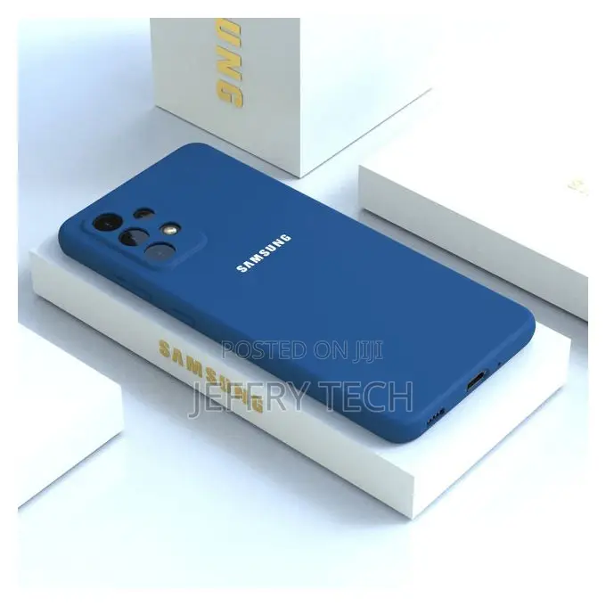 Phone Case For SAMSUNG A32 4G, Blue Silicone Classy Fashion