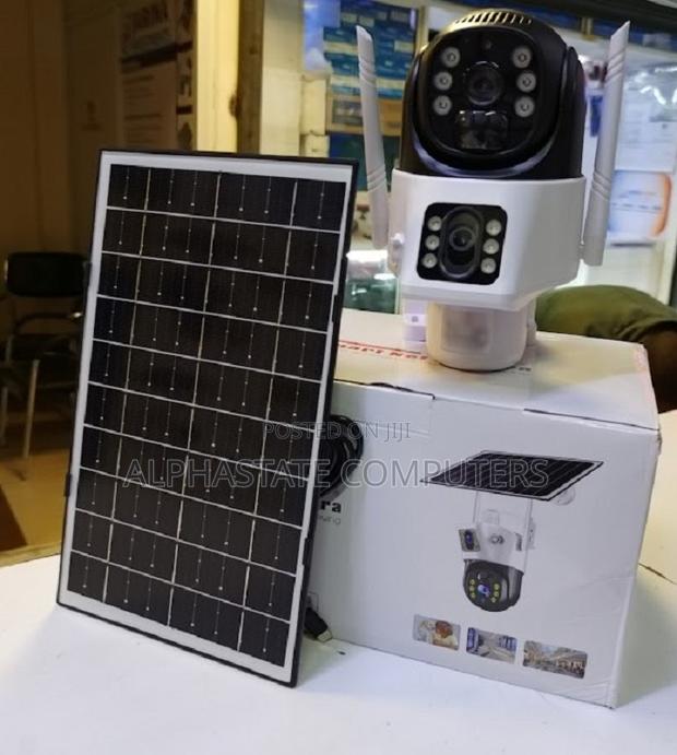 V380 Outdoor 4G Solar Camera Powered PTZ Double Lens Camera