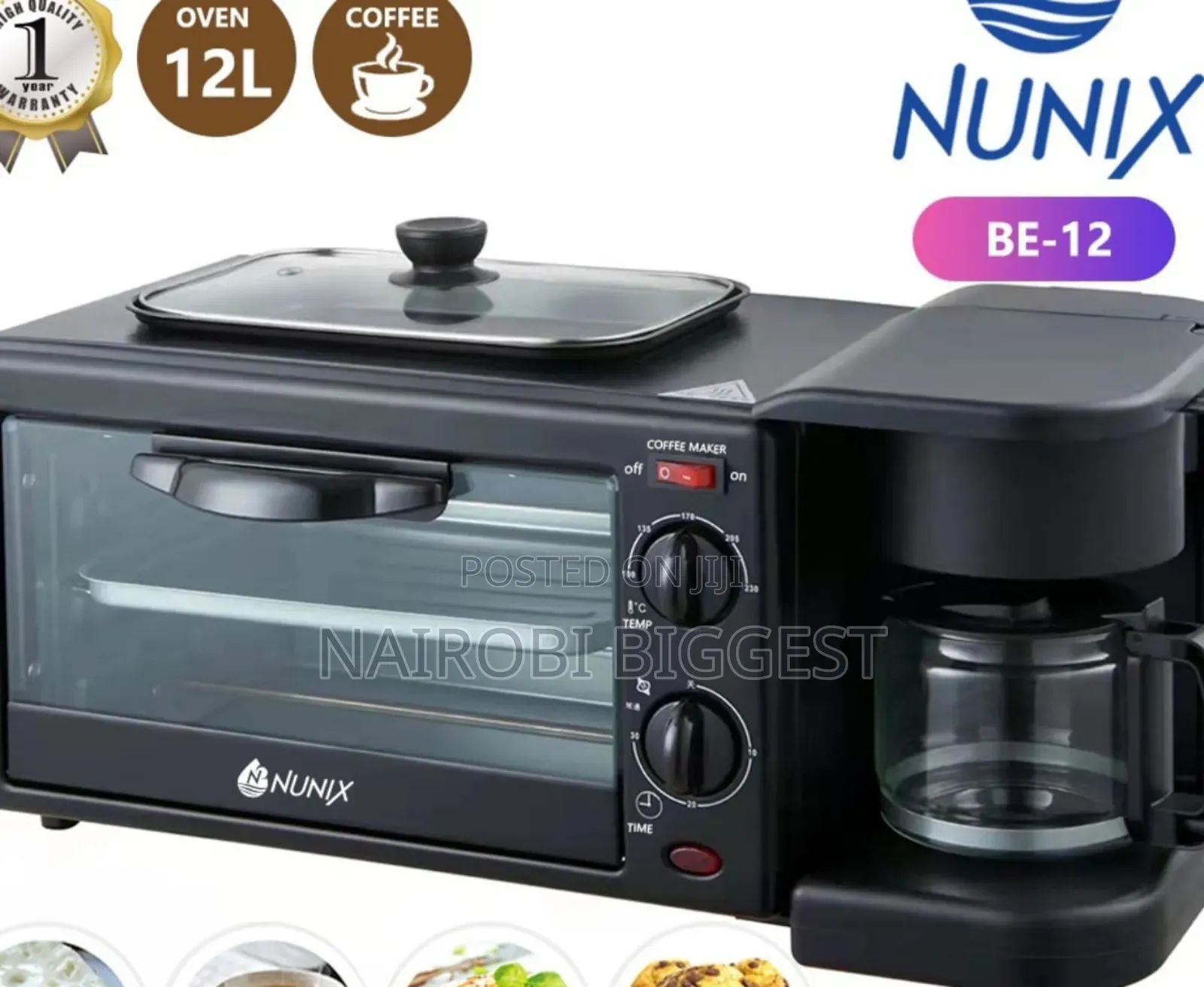 Nunix 3 in 1 Breakfast 12litres Maker