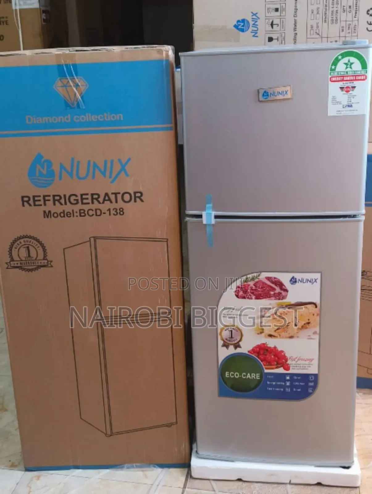 Nunix 138litres Defrost Double Door Fridge