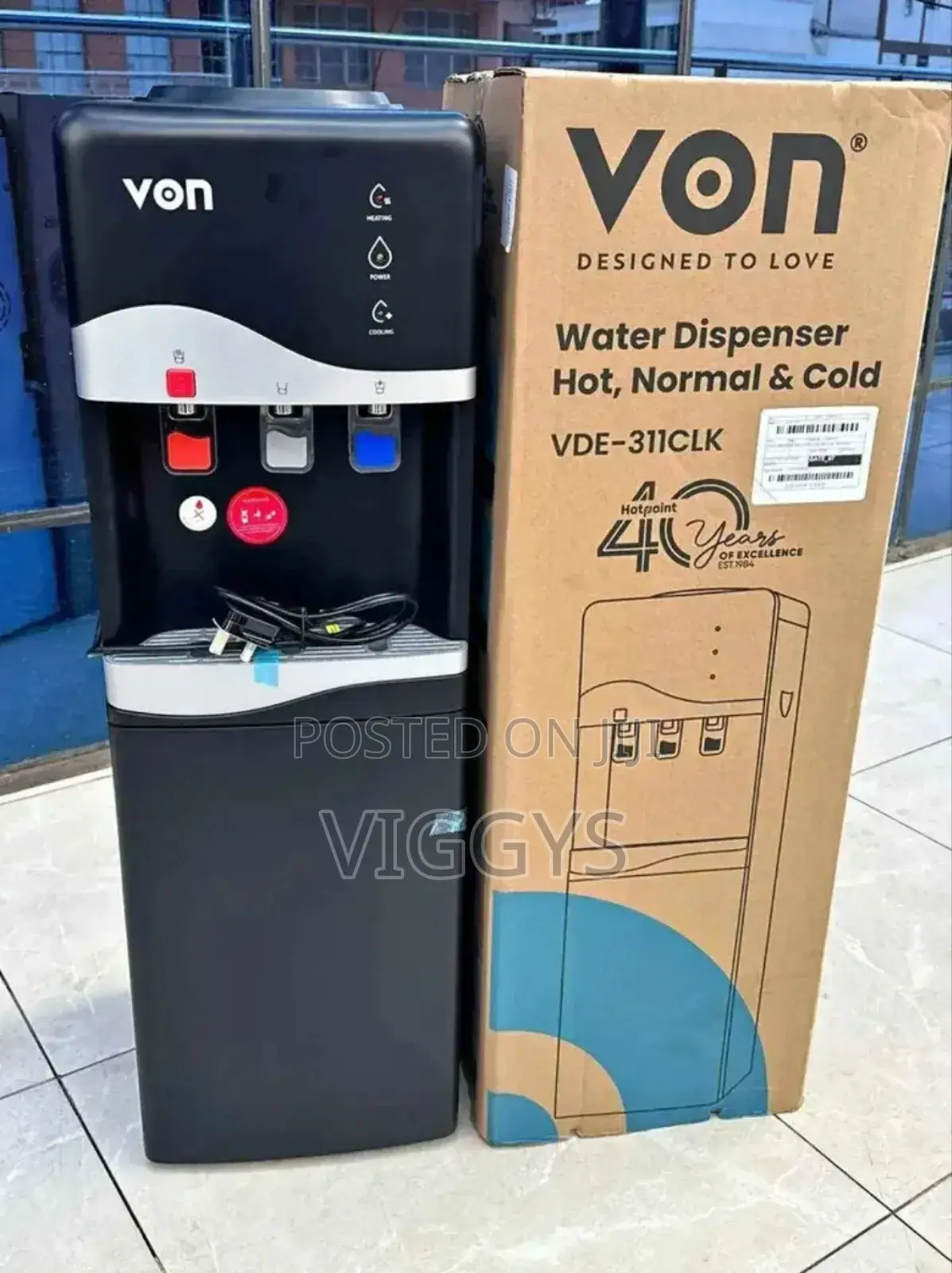 +Designed Von Hotpoint 3tap Water Dispenser