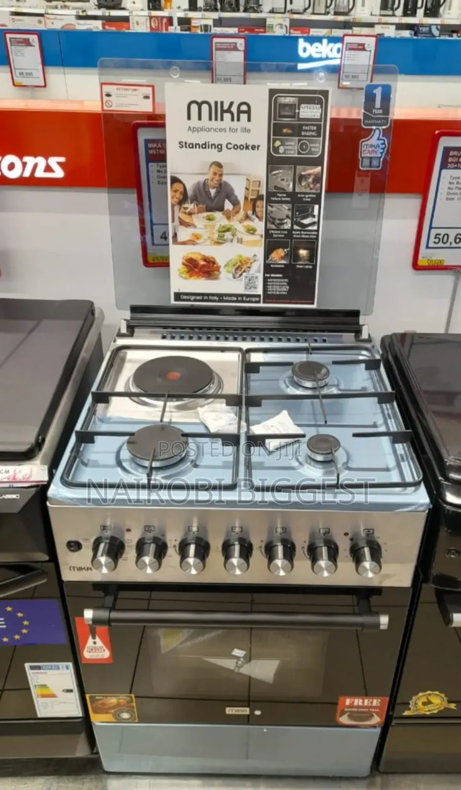 Mika 60×60 3+1 Standing Cooker