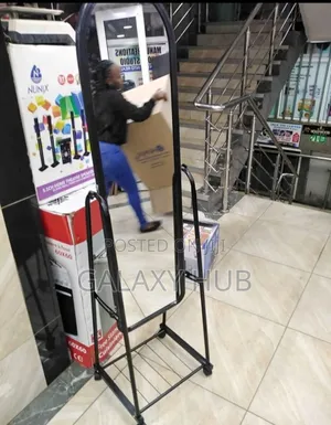 Black Dressing Mirror With Shoe Rack
