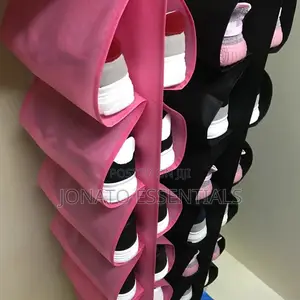 12 Grid Hanging Shoe Storage Bag, Closet Organizer