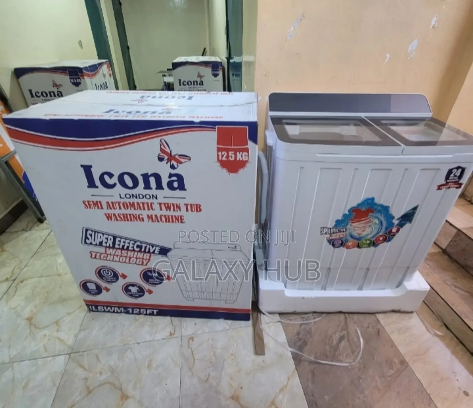 Icona 12.5 Kg Twin Tub Top Load Washing Machine