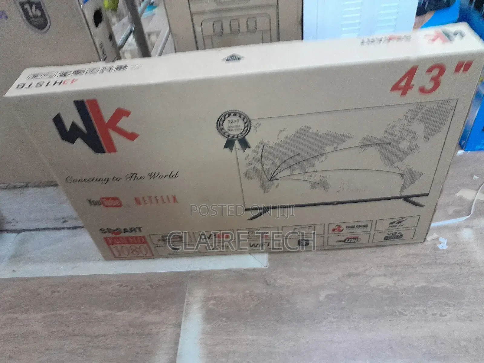 WK 43"Inch Frameless Smart Android Tvyoutubenetflix/1gbam