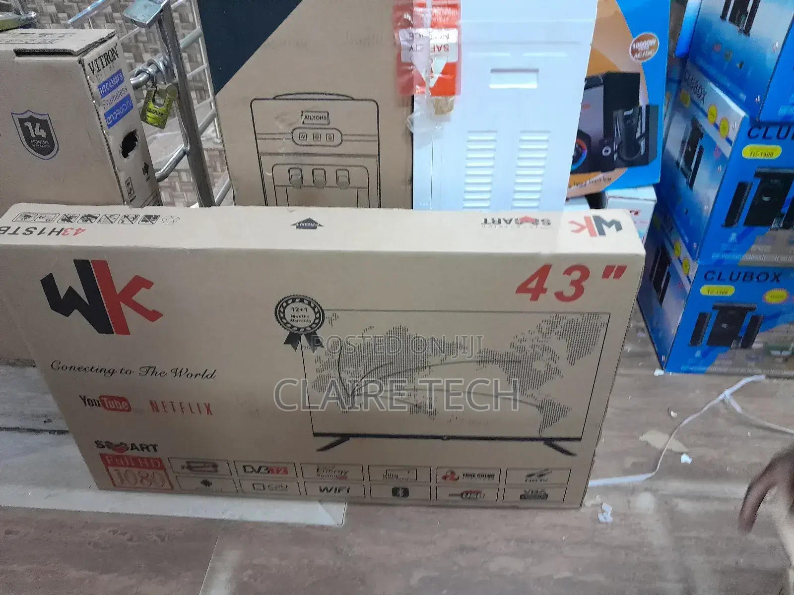 WK 43"Inch Frameless Smart Android Tvyoutubenetflix/1gbam
