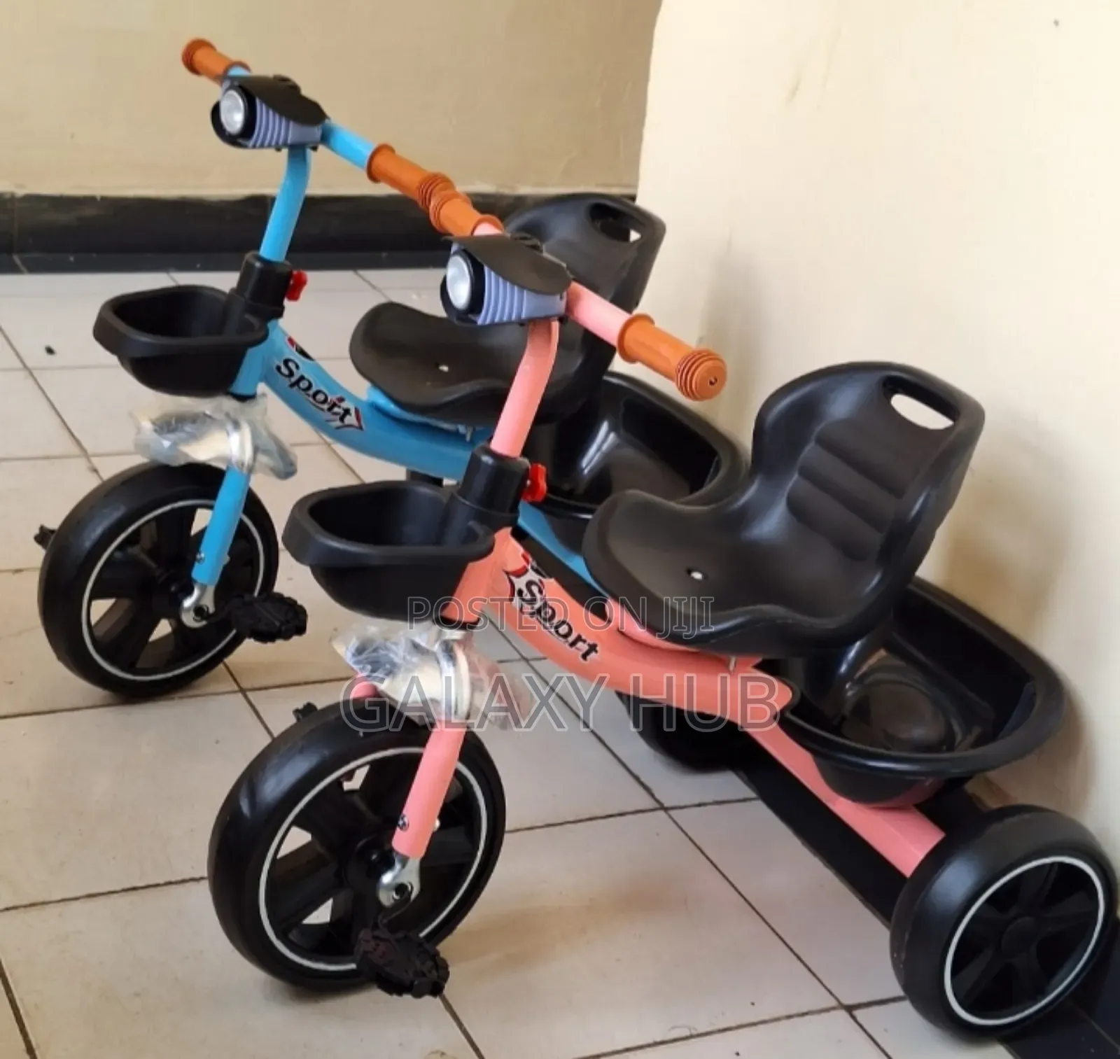Pink Kids Tricycle With Music And Light