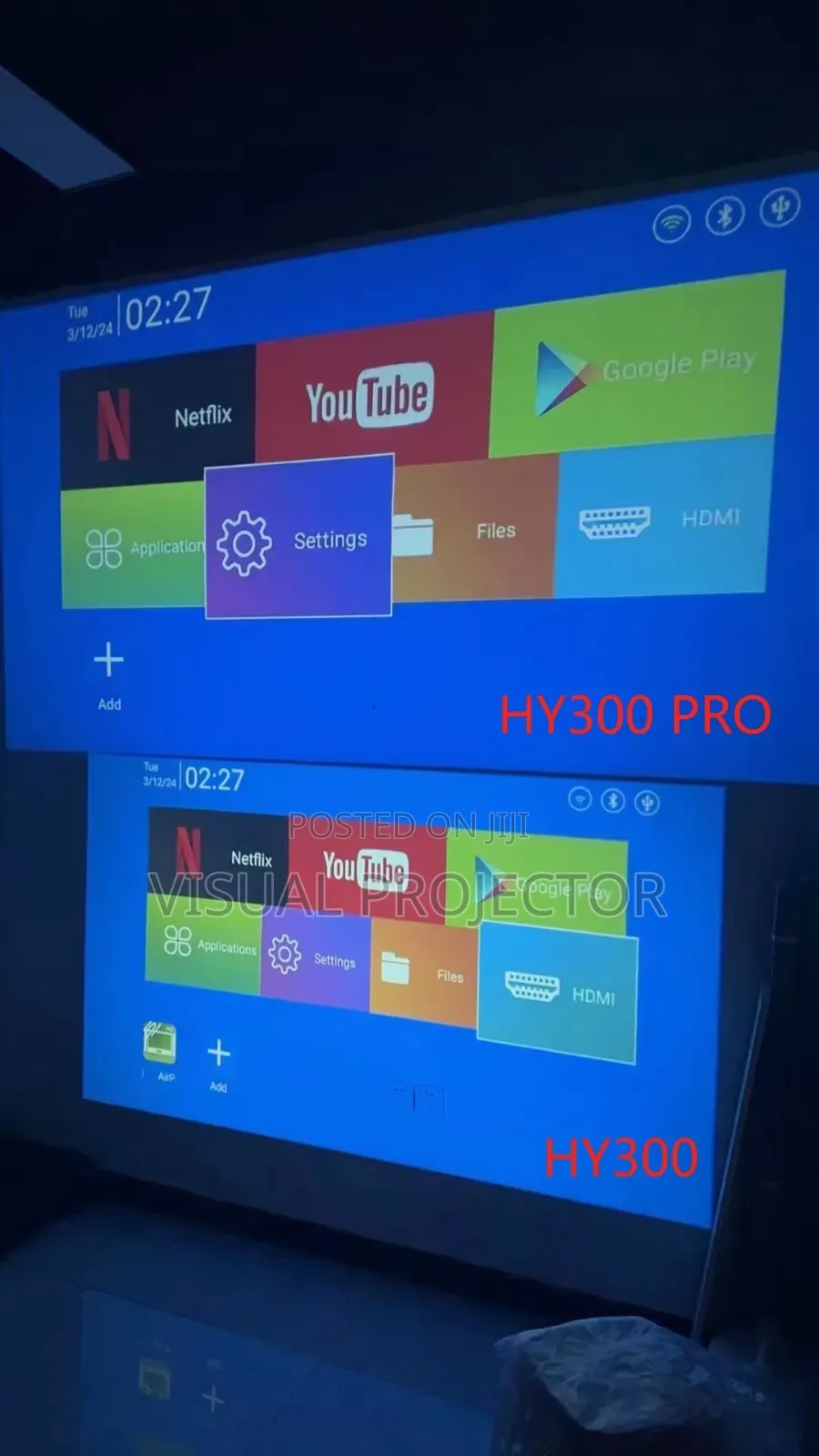 Hy300 Android Projector Wifi 6 Bluetooth