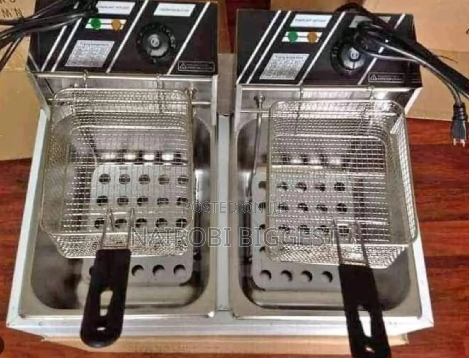 Stainless Steel Nunix Double Fryer