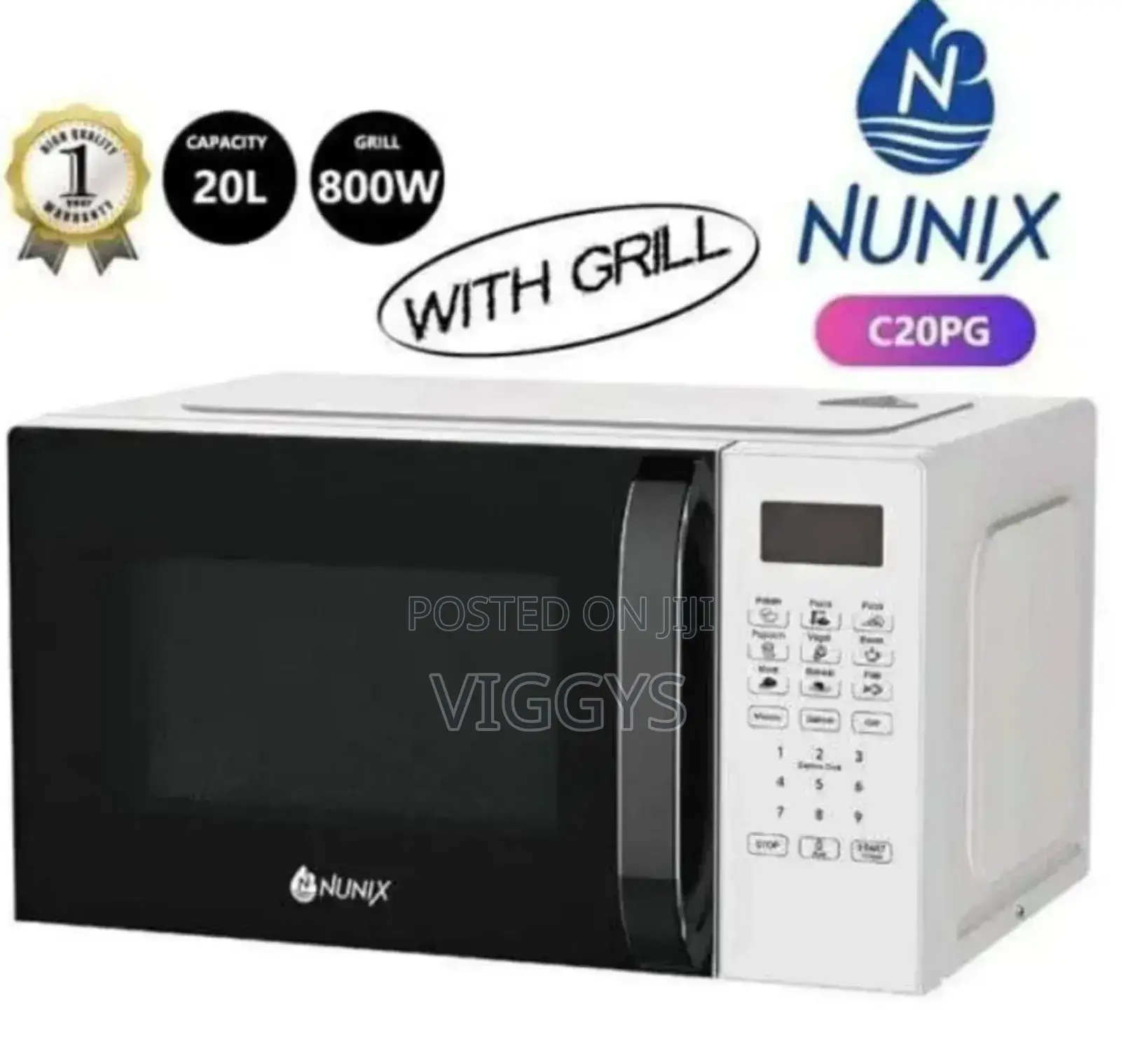 Nunix 20litres Digital Microwave With Grill/Cwm20l