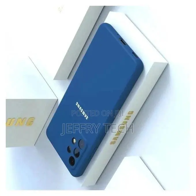 Phone Case For SAMSUNG A32 4G, Blue Silicone Classy Fashion