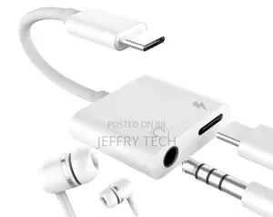Type C Headphone Adapter to Aux Audio Cable and Type C Charg