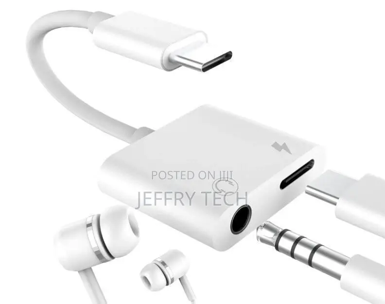 Type C Headphone Adapter to Aux Audio Cable and Type C Charg