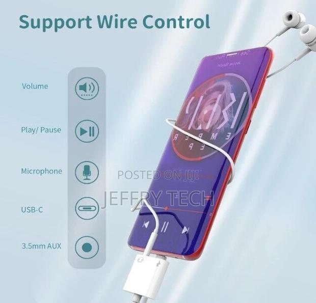 Type C Headphone Adapter to Aux Audio Cable and Type C Charg - thumbnail 3