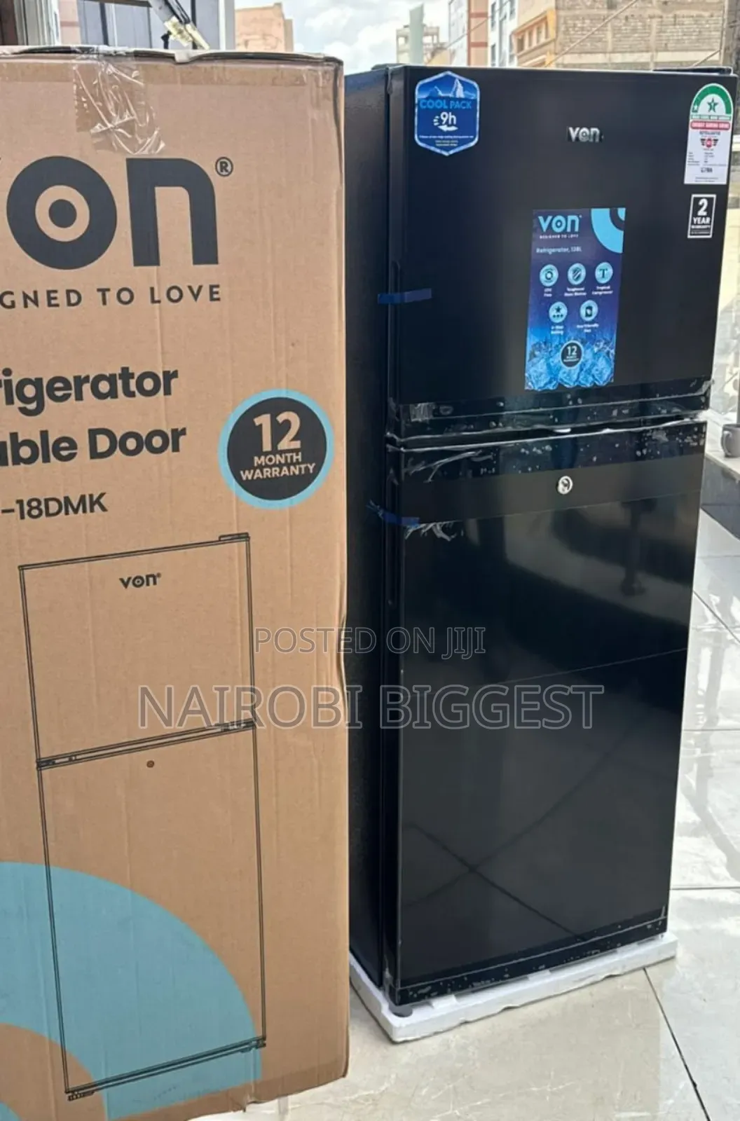 Von 138 Litres Defrost Vart18dmk Double Door Fridge