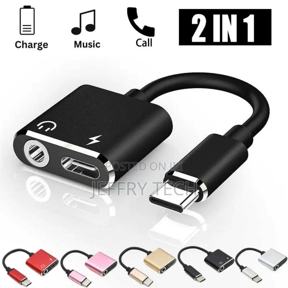 2 in 1 Jack Headphone Adapter for Xiaomi/Huawei/Letv