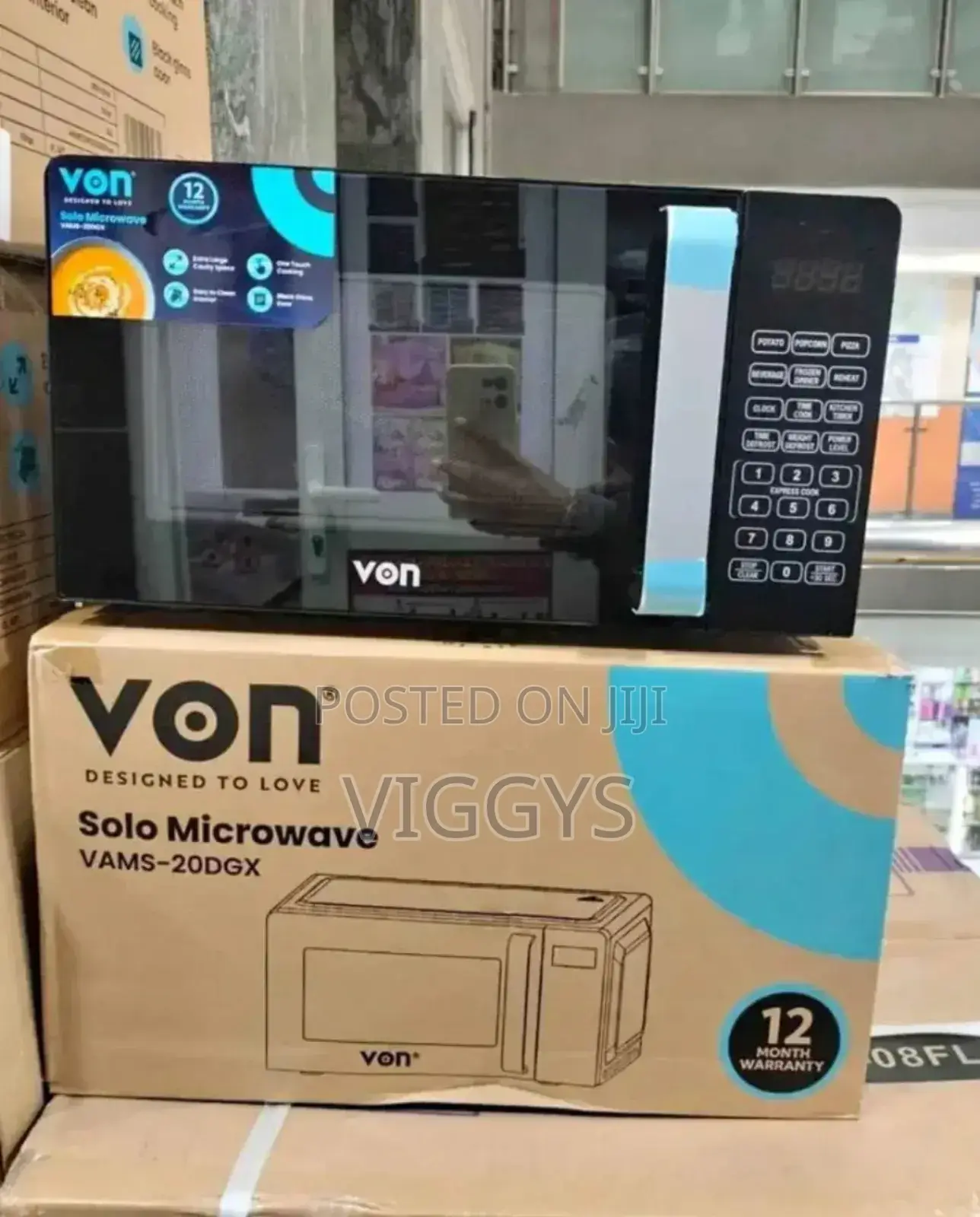 Durable Von Digital Microwave 20 Litres/Von Digital/20l/M