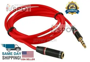 3.5mm 1/8" 4-Pole AUX Extension Cable Stereo Audio Headphone