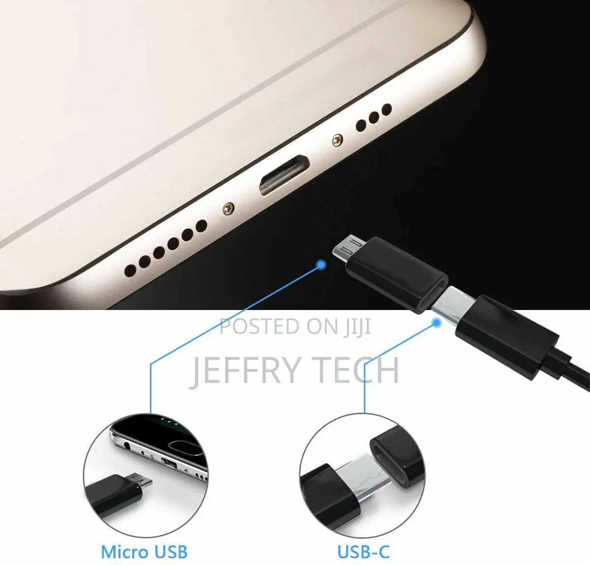 USB 3.1 Type C Female to Micro USB Male Adapter Converter C